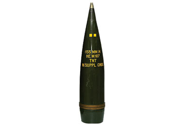 POF M107 HE shell Global Defence Agency
