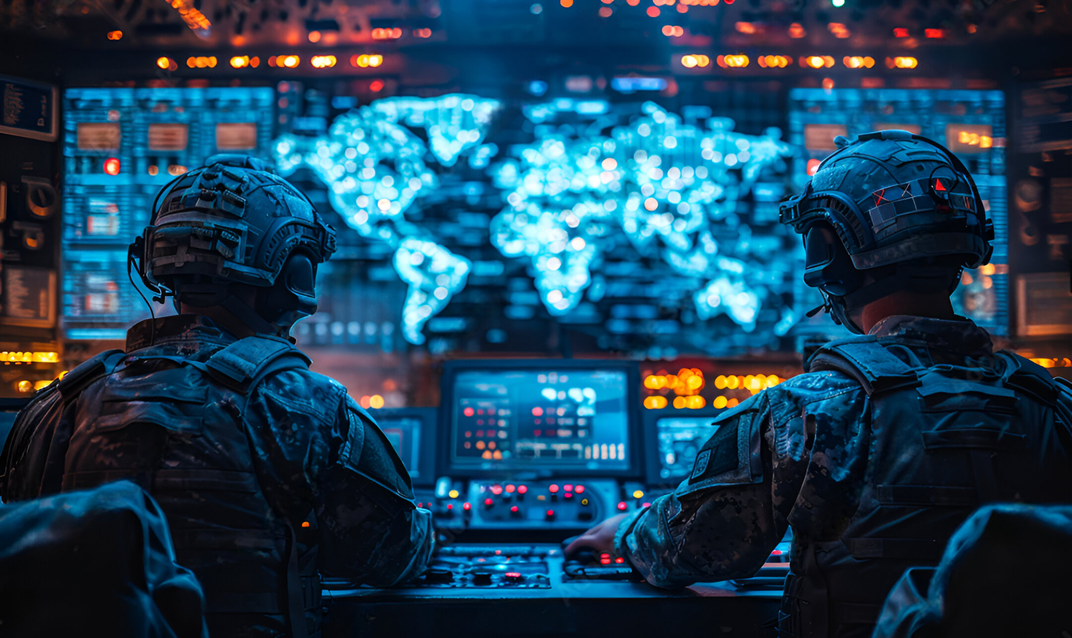 Blue-Theme Military Banner Global Defence Agency