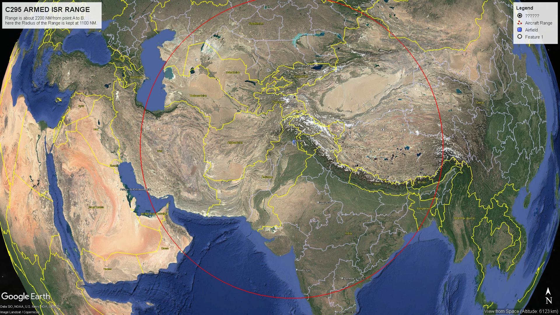 Range of the C295 Armed ISR Aircraft